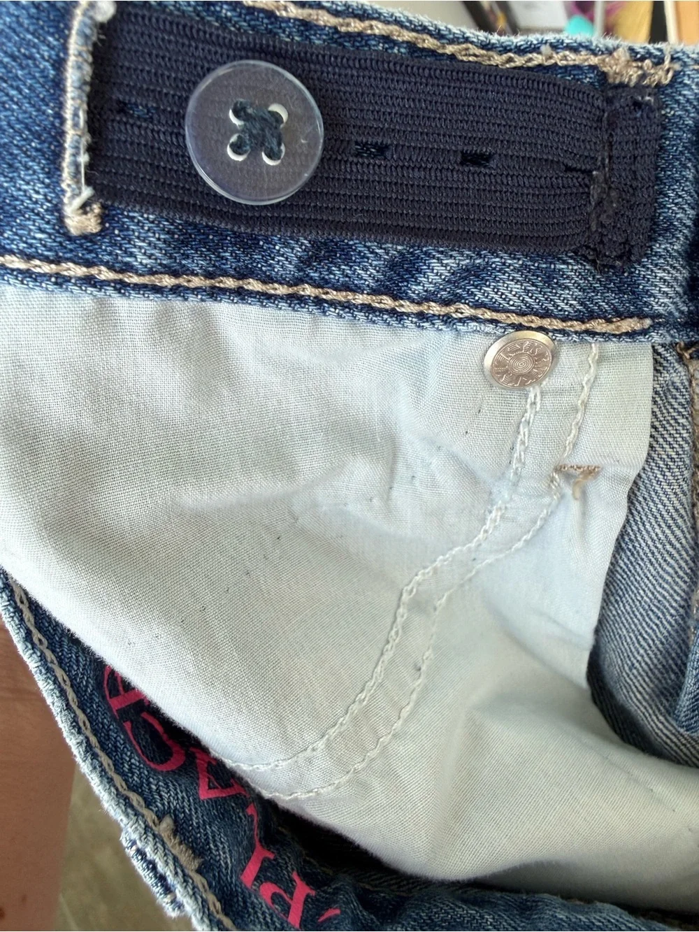 The Children's Place Denim Patchwork Destroyed Girls 6x/7 Frayed Skirt